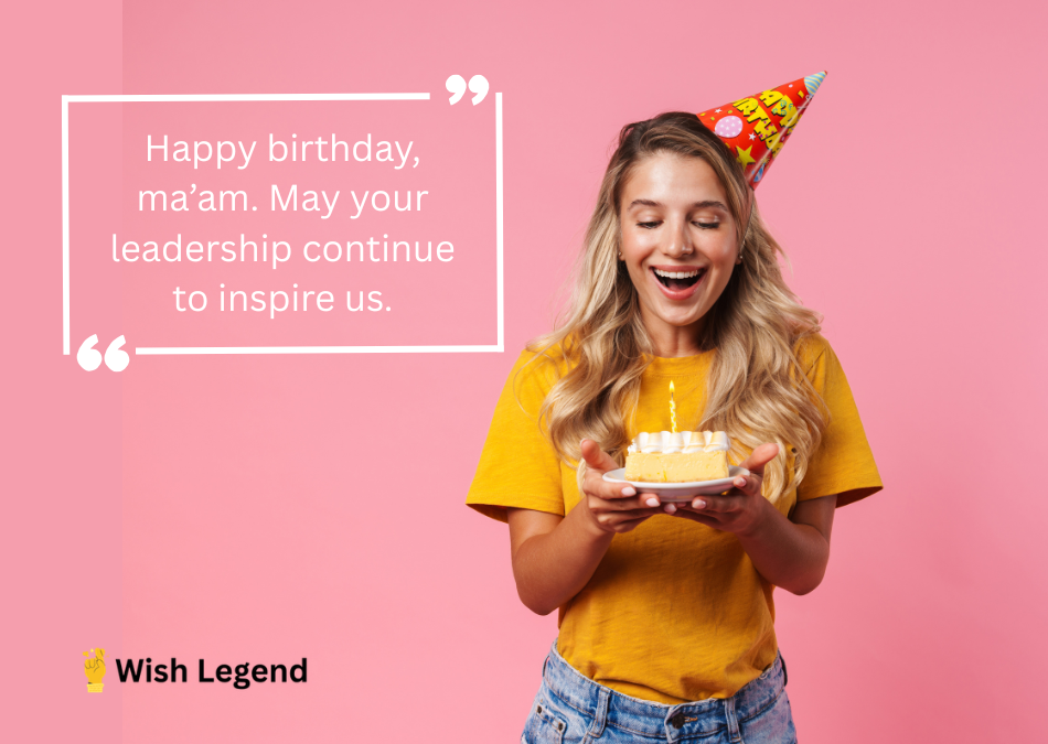 Professional Birthday Wishes for a Lady Boss
